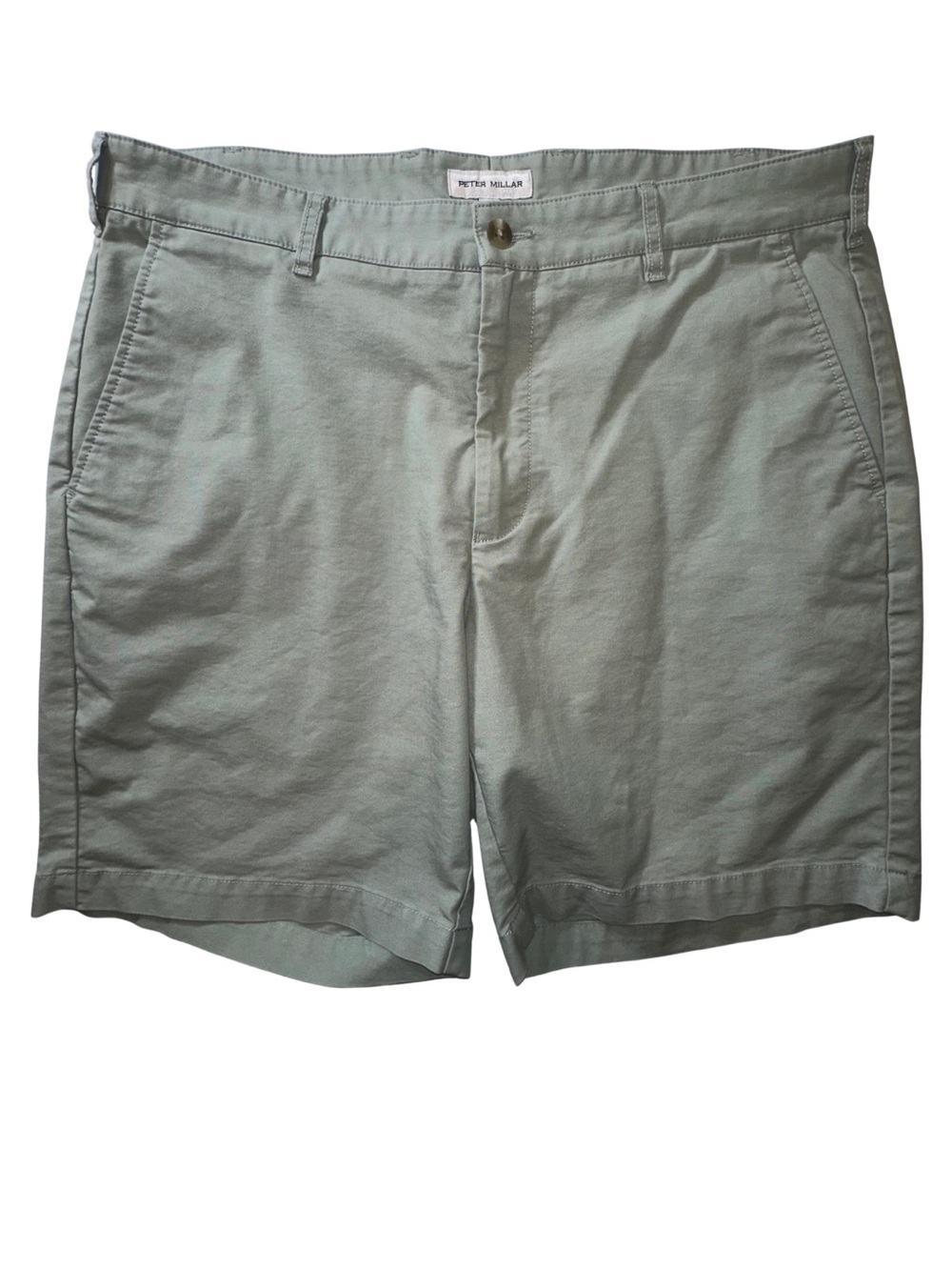 Peter Millar Crown Comfort Classic Fit Shorts Men’s 35 Sage Green Stretch 8”